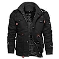 Miniatyrbillede 1 af 4: Høj kvalitets herrejakke militær taktisk jakke åndbar letvægtsjakke trenchcoat (2XL sort)
