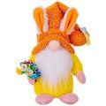 Miniatyrbillede 1 af 2: Lysende Påskehare Nisse Plys Nisse Dukke Håndlavet Nisse Dukke Påskepynt (Orange)