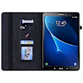 Miniatyrbild 3 av 5: Läderfodral med dragkedja för Samsung Galaxy Tab A 10.1 2016/T580/T585 (Svart)