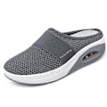 Miniatyrbillede 4 af 5: Åndbare fritidssko i mesh, slip-on sko til gåture (43 Mørkegrå)