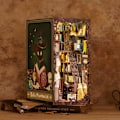 Miniatyrbillede 3 af 5: DIY Bog Nook Miniature Dukkehus Kit Nook Nook 3D Puslespil Bog Træ Kunst Bogstøtter med LED Lys Ma