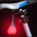 Miniatyrbillede 1 af 5: (Rød)Hjerteformet lys silikonekugler cykel cykel baglygte LED