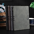 Miniatyrbillede 4 af 5: PU Læder A5 Notesbog Notesblok Dagbog Business Journal Planner Agenda Organizer (Mørkegrå)