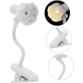 Miniatyrbillede 2 af 5: Klipsboglampe, lyshåndværksbordlampe, klips på sengelampe, øjenplejende bordlampe, nat-LED-pærer, plastikbørnelampe