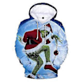 Miniatyrbild 1 av 3: Herr Dam Jul Grinch 3D-tryckt Hoodie Långärmad Tröja med Huva Pullover Jumper Casual Lös Jul Tröjor (XL D)