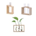 Miniatyrbild 1 av 5: Hydroponisk Glas Provrör Växtvaser Blomkruka Terrarium Behållare Dekorera (3.5*2.6*1.6 tum)