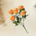 Miniatyrbillede 5 af 5: 1 Bundt Kunstig Falsk Silkeblomst Kunstig Rose Dekoration Til Bryllup (1)