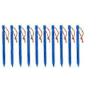 Miniatyrbillede 1 af 5: 10 STK Trekantet Jordspyd i Aluminiumlegering, Holdbart Jordspyd af Høj Kvalitet til Vandreture og Camping (Royal Blue)