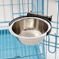 Miniatyrbillede 4 af 4: 1 stk. 1200ml Rustfrit Stål Pet Foder Skåle Hængende Hunde Vandskåle til Pet Hund Kat (Sølv)