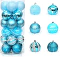En bit 24 6cm/2.36\" obrytbara plastjulgranskulor (Bl