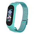 Miniatyrbilde 4 av 5: For Xiaomi Mi Band 3 / 4 / 5 Twill 8-formet spenne armbånd (Havgrønn)