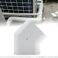 Miniatyrbillede 3 af 5: 45° Flad Buet Aircondition Dekorativ Hætte Dekorativ Rørfitting (80mm)