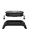 Miniatyrbillede 5 af 5: Integreret TPU Urrem Til Xiaomi Mi Band 7 / 6 / 5 (Sort)
