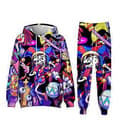 The Amazing Digital Circus Hooded 3D Sweatshirt Set G(140 Barn)