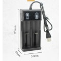 Miniatyrbillede 3 af 5: Universal LED-batterioplader 21700 batterioplader 1 rum til 22670 22650 21700 20650 18650