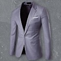Miniatyrbillede 3 af 5: Mænds Blazer Enkelt Knap Solid Farve Omvendt Krave Plus Størrelse Slanke Lommer Suit Jakke til Kontor (4XL Grå)