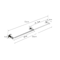 Miniatyrbillede 3 af 5: Justerbar håndklædestang 39CM til 69CM, vægmonteret badeværelses håndklædestang, SUS304 rustfrit stål