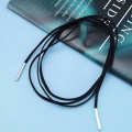 Miniatyrbillede 3 af 5: 2 stk. Guld Farve Boho Sort Wrap Fløjl Choker Halskæde Lang Læder