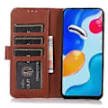 Miniatyrbillede 2 af 5: Til Samsung Galaxy S23 FE Stativ Telefonetui PU Læder Koeskindsstruktur Telefonpung Cover (Style D)