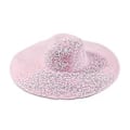 Miniatyrbild 1 av 4: Solhatt för damer, bredbrättad sommarhatt, hopfällbar, rullbar, slapp strandhatt (Rosa)