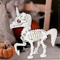 Pikkukuva 3 / 5: Yksisarvisen Halloween-kallokoriste pöydälle sisä- ja ulkokäyttöön, karmiva poseeraava patsas