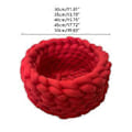 Miniatyrbillede 3 af 5: Kattepuder Seng Flere Størrelser og Farver Vinter Blød Rund Sofaseng Katteseng til Indendørs Katte Sofa vandmelon rød 30cm(30cm vandmelon rød)