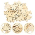Miniatyrbilde 4 av 4: 40 stk Tre DIY Chip Skiver Ubehandlet Tre Bjørn Formet Design Chip Pynt Ornament for Dekor