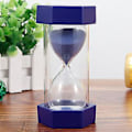 Miniatyrbillede 1 af 4: 5/10/15/20/30min Sandglas Timeglas Sand Ur Æg Køkken Timer Forsyninger Børnespil Gave (20 minutter Mørkeblå)