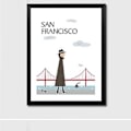 Miniatyrbillede 4 af 4: Wekity Minimalistisk Bylandskab 2 Væghængt Canvas Print Poster, Enkel Mode Akvarel Kunsttegning Dekoration til Hjemmet Stue Soveværelse Kontor og Chi