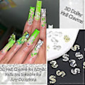 Miniatyrbild 3 av 5: 20 st Dollar-tecken Nagelcharms Guld och Silver 3D Legering Pengar-tecken Nagelkonst Charms med Strass för Kvinnor Nageldekoration DIY Design Kristaller Glansiga