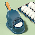 Miniatyrbillede 5 af 5: Dumpling Skin Maker Spar Tid Arbejdsbesparende Ergonomisk Design Hurtig Formning Dejpressemaskine Madlavningsgadget Køkkenværktøj (Blå)