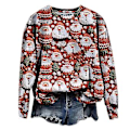 Miniatyrbillede 1 af 2: Damer Kvinders 3D Sjove Juletryk Sweatshirt Langærmet Casual Trøje Bluser Julegaver (XL 3)