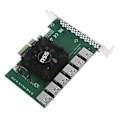 Miniatyrbild 2 av 4: PCI-E 4x till 16x Adapterkort Förlängningskort PCI-E 1 till 6 USB 3.0 Adapterkort