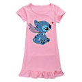 Pikkukuva 1 / 2: Tyttöjen Lilo & Stitch -painatukselliset pyjamamekot, lasten pyjamamekot, yömekot, yöasut 7-14 vuotta (7-8 vuotta, vaaleanpunainen)