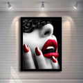 Pikkukuva 4 / 5: 30 x 40 cm, fille de maquillage abstrait Diamond Painting Brode