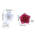 Miniatyrbillede 3 af 5: 3D Rose Blomst Silikoneform Projekt Fremstilling Tilbehør Husholdningskage Lys Gips Fremstilling Gave Præsent Forsyninger