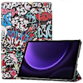 Miniatyrbillede 1 af 5: JSM PU Læder Smart Cover til Samsung Galaxy Tab S9 FE 10.9 (Graffiti)