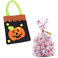 Miniatyrbillede 3 af 5: Halloween Slikposer Halloween Goodies Poser Tote Græskar Kranium Bl