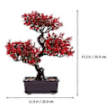 Miniatyrbillede 2 af 2: 2 stk. Kunstige potteplanter Skrivebord Falske potteplanter Bonsai Ornamenter
