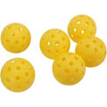 Miniatyrbild 2 av 5: 6-pack Plast Pickleball Set med Hål Hål Hål Gul Standard Utomhusträning Picklball med Hål Hål Hål Gul