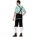 Pikkukuva 3 / 5: Saksalainen perinteinen miesten Oktoberfest-asu ruutupaita brodeeratut henkselit puku (M vihreä paita ja mustat haalarit)