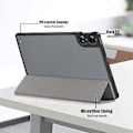 Miniatyrbillede 4 af 5: Smart Læder Tablet Etui Til Xiaomi Redmi Pad Pro 12.1 (Grå)