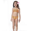 Miniatyrbild 2 av 2: Flickor Crop Tops + Sjöjungfrusvans Baddräkt Set Badkläder 4-11 År (4-5 År Orange)