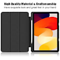 Miniatyrbilde 4 av 5: 3-delt Solid Farge Tablettveske For Xiaomi Redmi Pad SE (Svart)