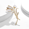 Miniatyrbillede 3 af 5: Temperament Mode Elegant Kunstig Blomst Rhinestone Brosche P