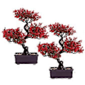 Miniatyrbillede 2 af 2: 2 stk. Kunstige potteplanter Skrivebord Falske potteplanter Bonsai Ornamenter