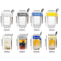 Miniatyrbillede 2 af 5: Bedste Tilbud Overnight Havre Jars med Låg og Skeer, Glasflasker Beholdere Stor Kapacitet (600ml gul)