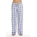 Pikkukuva 1 / 3: Naisten pyjamahousut taskuilla, pehmeät flanelliruudullinen pyjamahousut Z (M violetti)