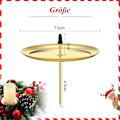 Pikkukuva 4 / 5: 8 kpl 7,5 cm / 2,95 tuuman metallilevykynttilänjalat Advent-seppeleelle