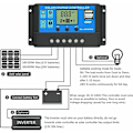 Miniatyrbillede 3 af 5: 1 stk. 20A solcellelader-controller intelligent solpanelregulato